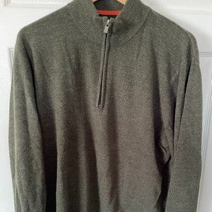 Bachrach XXL 1/4 Zip Sweater Hunter Green